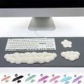 3pcs Cloud Keyboard Wrist Rest Set, Cloud Wrist Rest with Non-Slip Base, Desktop Floral Coaster, Suitable for Keyboard Wrist Pad.