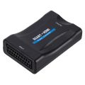 1080P SCART To HDMI-compatible Video Audio Converter Adapter with USB/EU Power Cable  for TV DVD Sky Box Plug and Play DC Cable. 