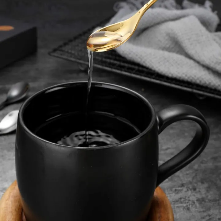 6pcs/Set%20Long%20Handle%207.4-Inch%20Leaf%20Teaspoons%20Gold%20Stainless%20Steel%20Coffee%20stirring%20spoon%20Kitchen%20Tools%20-%20Image%204