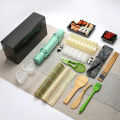 Sushi Maker Set Machine Sushi Mold Bazooka Roller Kit Vegetable Meat Rolling bamboo mat DIY Rice and Vegetable Roll Sushi Mold S. 