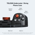 TELESIN Diving Waterproof Phone Case Universal Phone Camera Shoot Hand Grip Holder Shooting Aid Remote Control Handle.