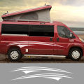 2Pcs Van Door Side Stickers Graphics Stripes Kit Cover Auto Body Decor Camper Car Horsebox Caravan RV Vinyl Decals Accessories.