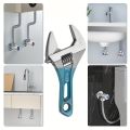 1pc 4.6-Inch Adjustable Wrench - Wide Jaw, Short Handle Mini Wrench with Laser-Engraved Markings and  Grip - Durable Metal. 