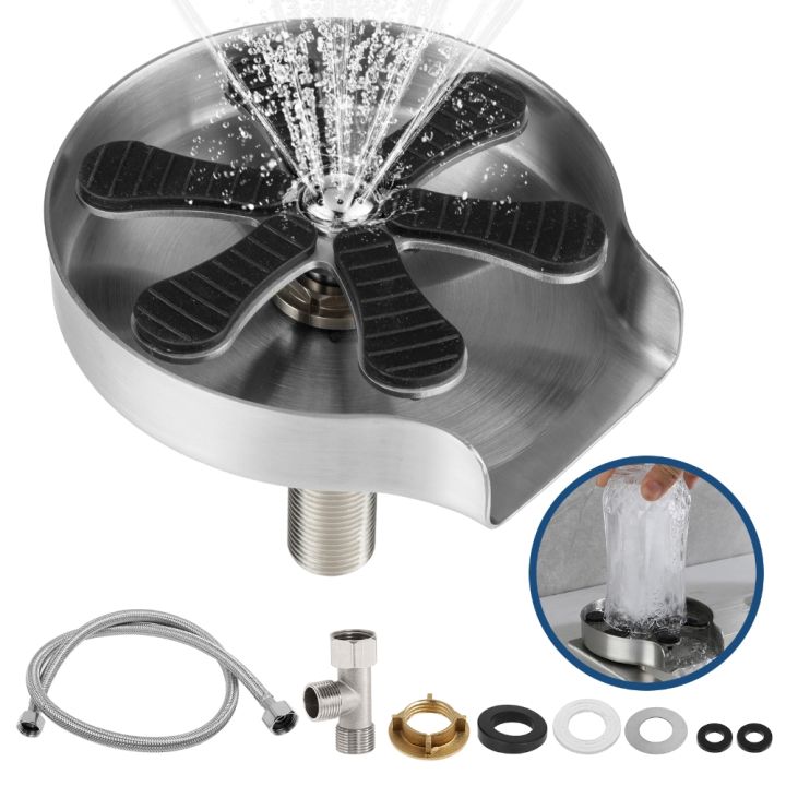 Faucet Glass Rinser High Pressure Cup Washer For Kitchen Sink Glass Beer Coffee Milk Tea Cup Cleaner Bar Accessories Clean Tool