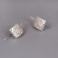 Sterling Silver Filigree Earrings Intricate Cut Out Design Hypoallergenic Durable Gift for Mother Anniversary Birthday.