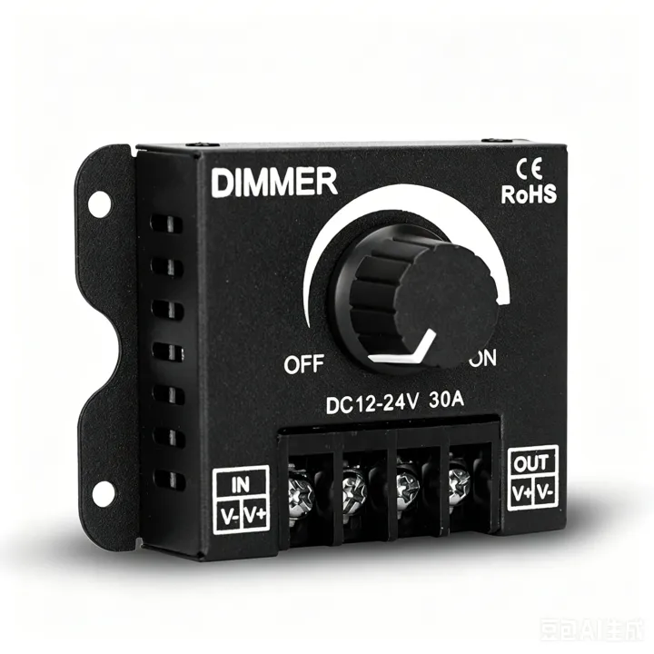 DC12%E2%80%9124V%208A/30A%20Rotary%20LED%20Dimmer%20Switch%20Adjustable%20Brightness%20Controller%20for%20Car%20RV%20Boat%20Single%E2%80%91Color%20LED%20Strip%20Light%20-%20Image%204