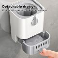 Toilet Brush Set With Holder, Wall Mounted Long Handle Toilet Brush Flexible Toilet Brush Bathroom Brush Cleaning Tools. 