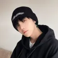 This beanie hat beanie hats Korean style hip hop unisex cool embroidery good texture winter hats. 