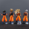 4pcs/set Dragon Ball Son Goku Figure Super Saiyan Goku Action Figures Pvc Statue Collection Model Toys . 
