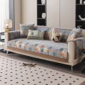 Full Moon Tree Chenille Sofa Mat Non-slip Solid Color Couch Four Season Universal Sofa Cover Jacquard Combination Sofa Cushion. 