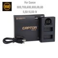 Captor E-06 Dual  charger For Canon 6D,60D,70D,80D, 5D mark lll,6D mak ll etc. 