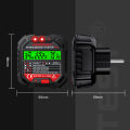 HABOTEST HT107 Socket Tester Pro Voltage Test RCD 5/30mA Socket Detector Ground Zero Line Plug Polarity Phase Check. 