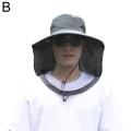 Foldable Mosquito Hat With Hidden Net Mesh Repellent Insect Bee Protection Casual Outdoor Sunscreen Fishing Cap Panama Hat.