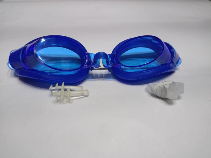 Water Sports Swimming Goggles Set with Earplugs Nose Clip