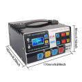 High Frequency Pulse Repair Car Battery Charger EU Plug 12V/24V 220W Fully Automatic LCD Display High Power. 