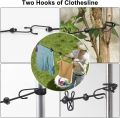 Portable Clothesline with 12 Clothespins Travel Clothesline Stretchy Retractable Elastic Clothes Line Clothe Drying Line Storage. 