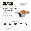 IGAS LPG Gas Safety Regulator With Meter – Leak Indicator, Auto Shut-Off, German Technology – NS Certified. 
