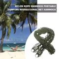 Portable Garden Outdoor Thickened Nylon Rope Hammock Indoor Mesh Hammock Portable Simple Hammock Swing Chair. 