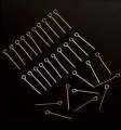 100Pcs Eye Pins for DIY Jewelry Making, Eye Pins Jewelry Making Pin Metal End eyepins for Craft Earring Bracelet Necklace Pendant Supplies. 