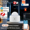 Smart PIR Motion Sensor ZigBee Human Body Infrared Induction Detector Home Security Alarm for Tuya APP for Home Office Garage. 