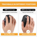 Jomaa RGB Backlit Trackball Mouse Control for Gaming Bluetooth Right Hand Vertical Trackball Mouse for Gamer Windows Mac. 