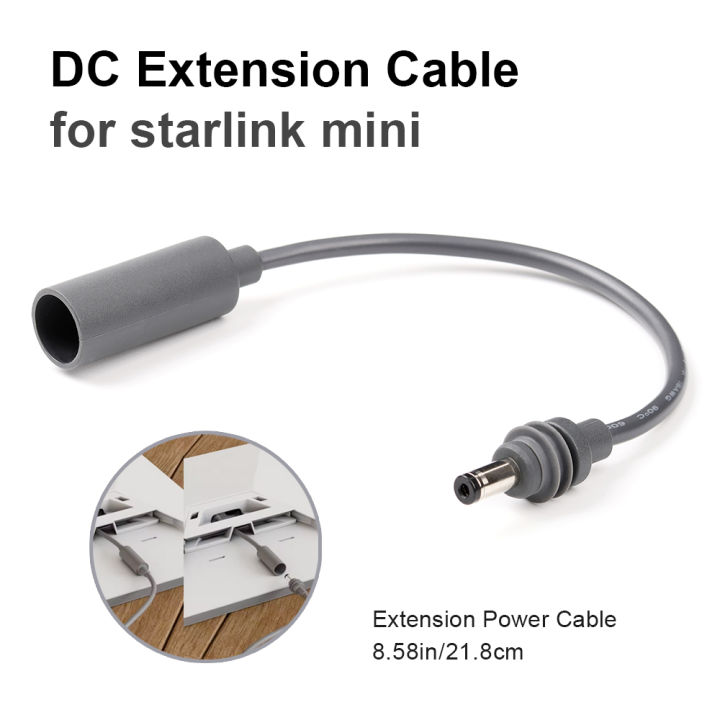 For Starlink Mini DC Extension Cable Female to Male Plug Waterproof Power Converter Adapter Hole Extender