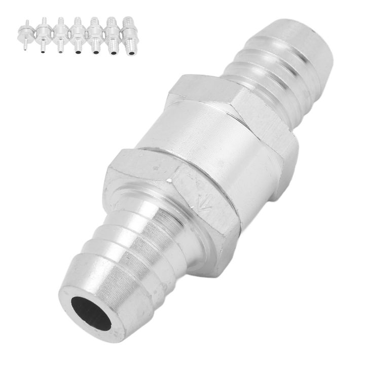 One Way 4/6/8/10/12/14/16mm Valves Aluminium Alloy Fuel Non Return Check Valve One Way For Gasoline Diesel Biodiesel Water