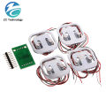 HX711 AD Module Body Load Cell Weighing Sensor Pressure Sensor+4Pcs 50kg Human Scale Load Cell Weight Sensors+Measurement Tools. 