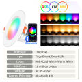 Tuya  Bluetooth LED Downlight 10W/15W Smart Ceiling Lights RGB CW+WW Dimmable Recessed Led Spot Lamp Work With Smart Life lightify. 