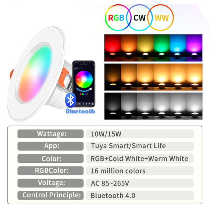 Tuya%20%20Bluetooth%20LED%20Downlight%2010W/15W%20Smart%20Ceiling%20Lights%20RGB%20CW+WW%20Dimmable%20Recessed%20Led%20Spot%20Lamp%20Work%20With%20Smart%20Life%20lightify%20-%20Image%202