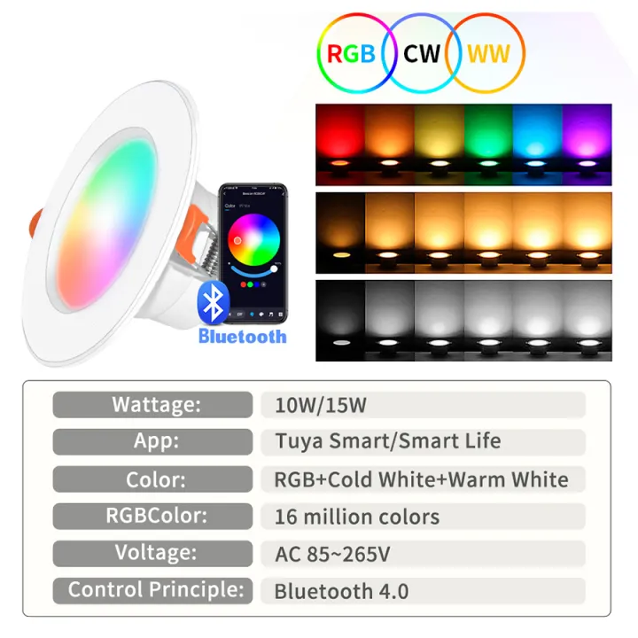 Tuya%20%20Bluetooth%20LED%20Downlight%2010W/15W%20Smart%20Ceiling%20Lights%20RGB%20CW+WW%20Dimmable%20Recessed%20Led%20Spot%20Lamp%20Work%20With%20Smart%20Life%20lightify%20-%20Image%202