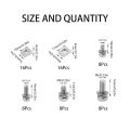 64Pcs/box Stainless Steel Motorcycle Battery Terminal Nut Bolt Sets M5x10/14 M6x12/16 Square Nut Screw Kit for ATV Bike Scooter. 
