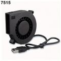 75mm USB Fan Cooling Turbo Blower Brushless 3D Printer 5015 7515 7525 7530 For Extruder DC Cooler Power Inverter Air Pump PC CPU. 