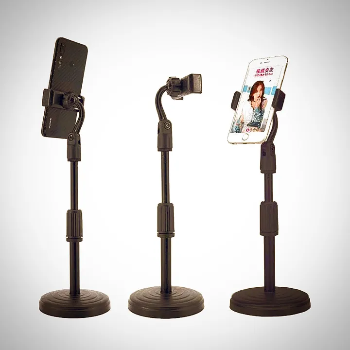 L7%20Desktop%20Mobile%20Phone%20Holder%20Height%20Adjustable%20Stand%20&%20360%C2%B0%20Rotatable%20for%20Live%20Streaming%20Shoot%20YouTube%20TikTok%20Video%20and%20Multipurpose%20Round%20Base%20Smartphone%20Mobile%20Stand-%20Black%20-%20Image%202
