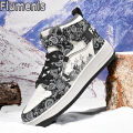 Men's High Top Winter Sports Shoes, Fashionable Men's Designer Sports Shoes, Anti Slip Cotton Wool Warm Shoes. 