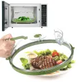 Microwave Cover Splatter-Proof Microwave Guard Cover Clear Microwave Plate Cover with Handle Kitchen Cooking Lid for Vegetables. 