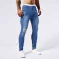 Ripped Men's Jeans Slim Stretch Holes Fashion Biker Denim Pants Skinny Personality Hip Hop Streetwear Male Fashion Trousers. 