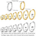 1Pair 316L Stainless Steel Small Hoop Earrings for Women Men, Cartilage Tragus Conch Forward Helix Ear Piercing Jewelry. 