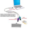 Dual PS2 Male To USB Female Converter Cable Adapter USB To Two PS/2 Use Interface For Mouse Keyboard Computer Cable & Connector.