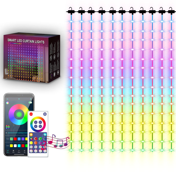 LED String Light Bluetooth Tuya WiFi Connection  Birthday Party Garland Decor Fairy Light Curtain Light For Outdoor