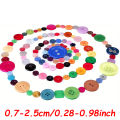 100pcs Color Round Plastic Button 0.7-2.5cm Assorted Sizes for DIY Crafts Sewing Knitting Projects Household Sewing Accessories. 