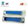 DB25 connector, DB 25 pin 2 row RS232 male to female and over female assembly, ready to ship in Thailand. 