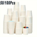 50/100PCS Disposable Small Paper Cup Tasting Cup  Perfect for Coffee Candy Juice Home Supermarket Holiday Party Activities. 