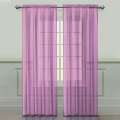 Glass Screen Window Transparent Screen Curtain Finished Window 100*200cm Thread Bar Solid Color Tulle Home Decoration Curtain. 