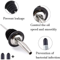 Kitchen Tools Oil Bottle Stopper Stainless Steel Leak Proof Wine Stopper Bottle Cap Leak Proof Wine Spout Stopper Dispenser.