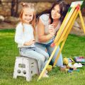 Folding Stool Extra Thick Plastic Portable Seat for Bathroom Shower Garden and Outdoor Compact Storage Design. 
