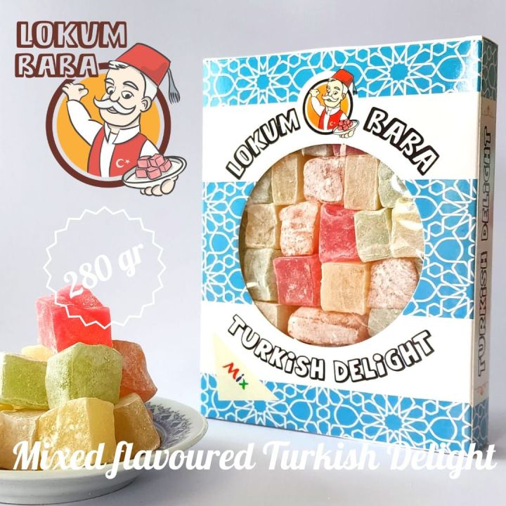 Lokum Baba Turkish Delight, Mixed Flavored