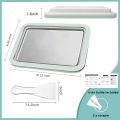 Ice Cream Roll Maker Plate Tray for Kids & Adults – Stainless Steel Rolled Ice Cream Pan with 2 Spatulas  Homemade DIY Cold Plate Ice Cream Maker  Manual Frozen Dessert Pan for Yogurt, Sorbet, Gelato, Fruit Roll, Kids Gift, Summer Tool for Home Use. 