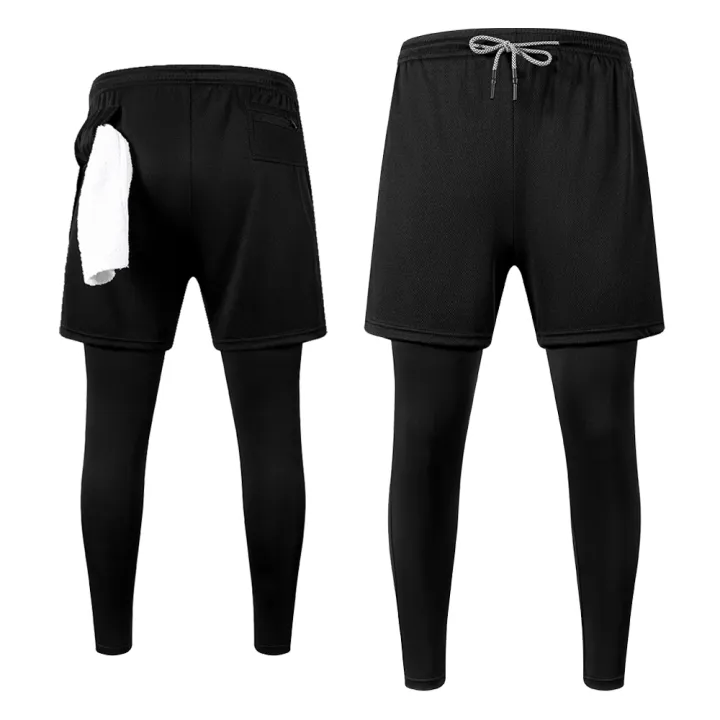 Men's%20Athletic%20Quick%20Dry%20Dual-Layer%20Compression%20Long%20Trousers%20Inner%20Compression%20Tights%20&%20Outer%20Sport%20Shorts%20Gym%20&%20Running%20Gear%20-%20Image%207