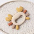 Crab-Shaped Baby Teether Food-Grade Silicone Teething Toy BPA-Free Chillable Infant Teether for Sore Gums 0-24 Months.